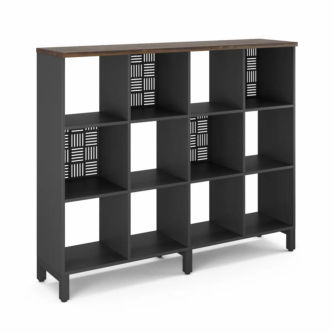 Система стеллажная КОБОР SQ-3Х4 aluminum/wood (221512) Стеллажи #1